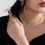 ست کامل طوق فول نگین