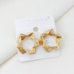 گوشواره زنانه مدل ستاره سه بعدی